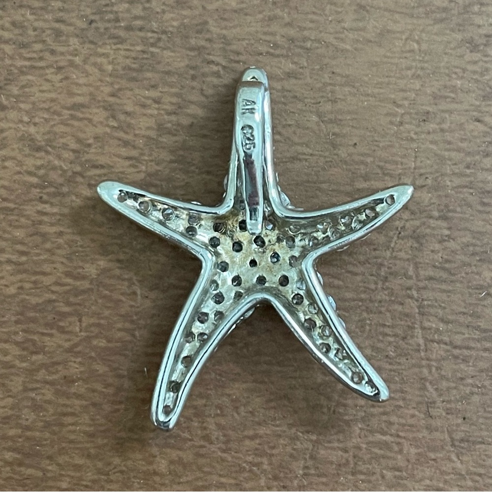 Sterling Silver 925 and crystal starfish pendant and drop earrings- boutique - Picture 10 of 16